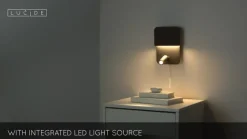 Boxer LED wandlamp met spot, zwart