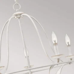 Bradbury 5 kroonluchter, 5-lamps, wit