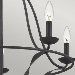 Bradbury kroonluchter, 5-lamps, grijs