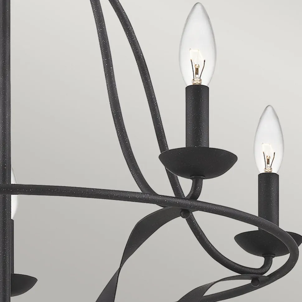 Bradbury kroonluchter, 5-lamps, grijs