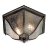 Bronskleurige buiten plafondlamp New England