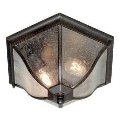 Bronskleurige buiten plafondlamp New England