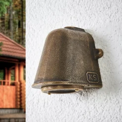 Bronskleurige buitenwandlamp Offshore