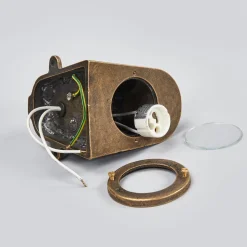 Bronskleurige buitenwandlamp Offshore