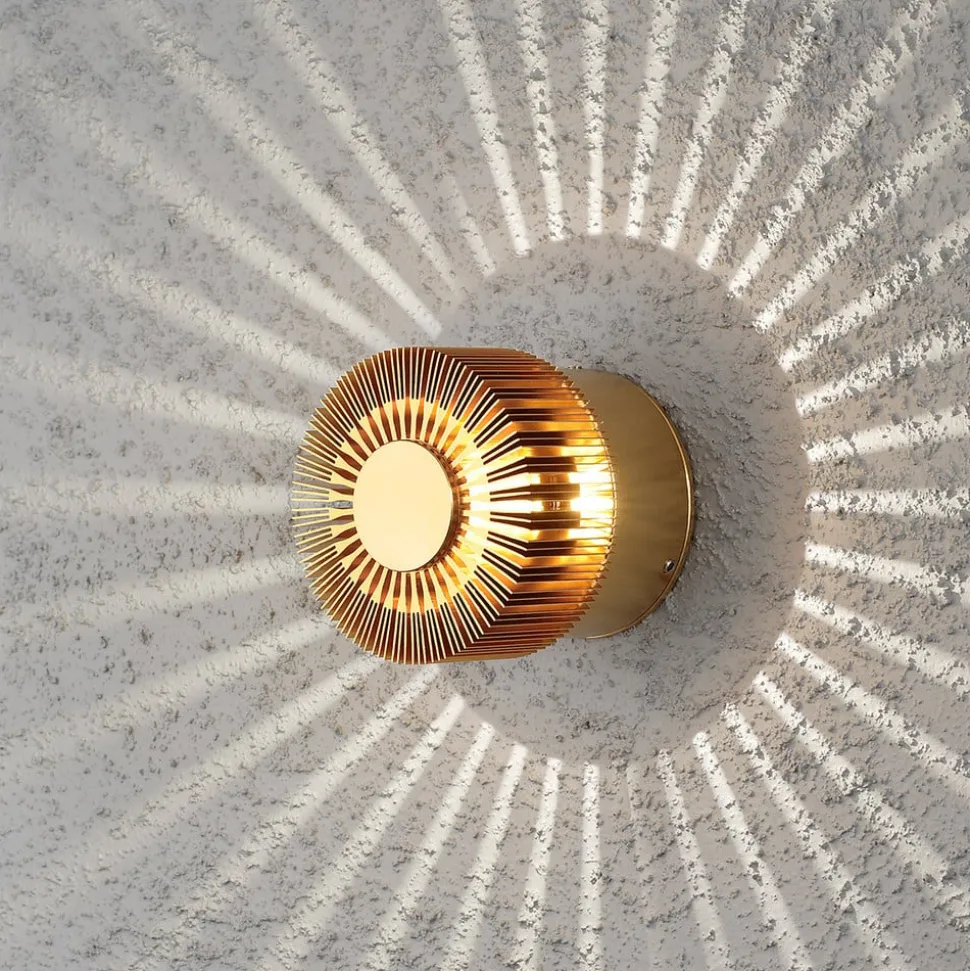 Bronskleurige LED-buitenwandlamp Monza