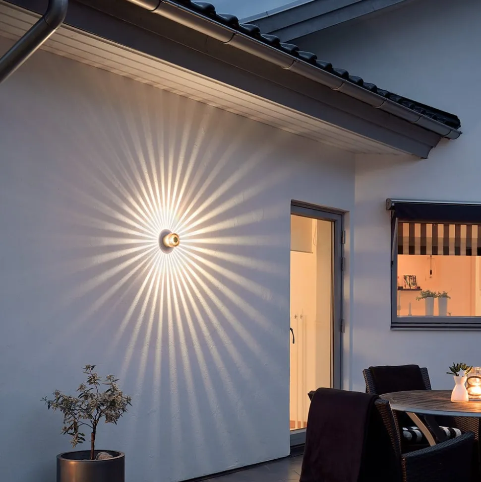 Bronskleurige LED-buitenwandlamp Monza