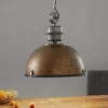 Bruine hanglamp Bikkel XXL in industrieel ontwerp