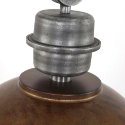 Bruine hanglamp Bikkel XXL in industrieel ontwerp