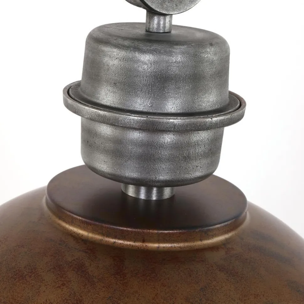 Bruine hanglamp Bikkel XXL in industrieel ontwerp