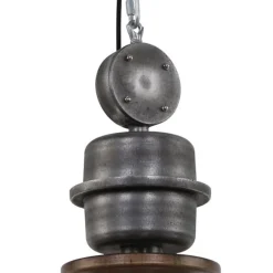 Bruine hanglamp Bikkel XXL in industrieel ontwerp