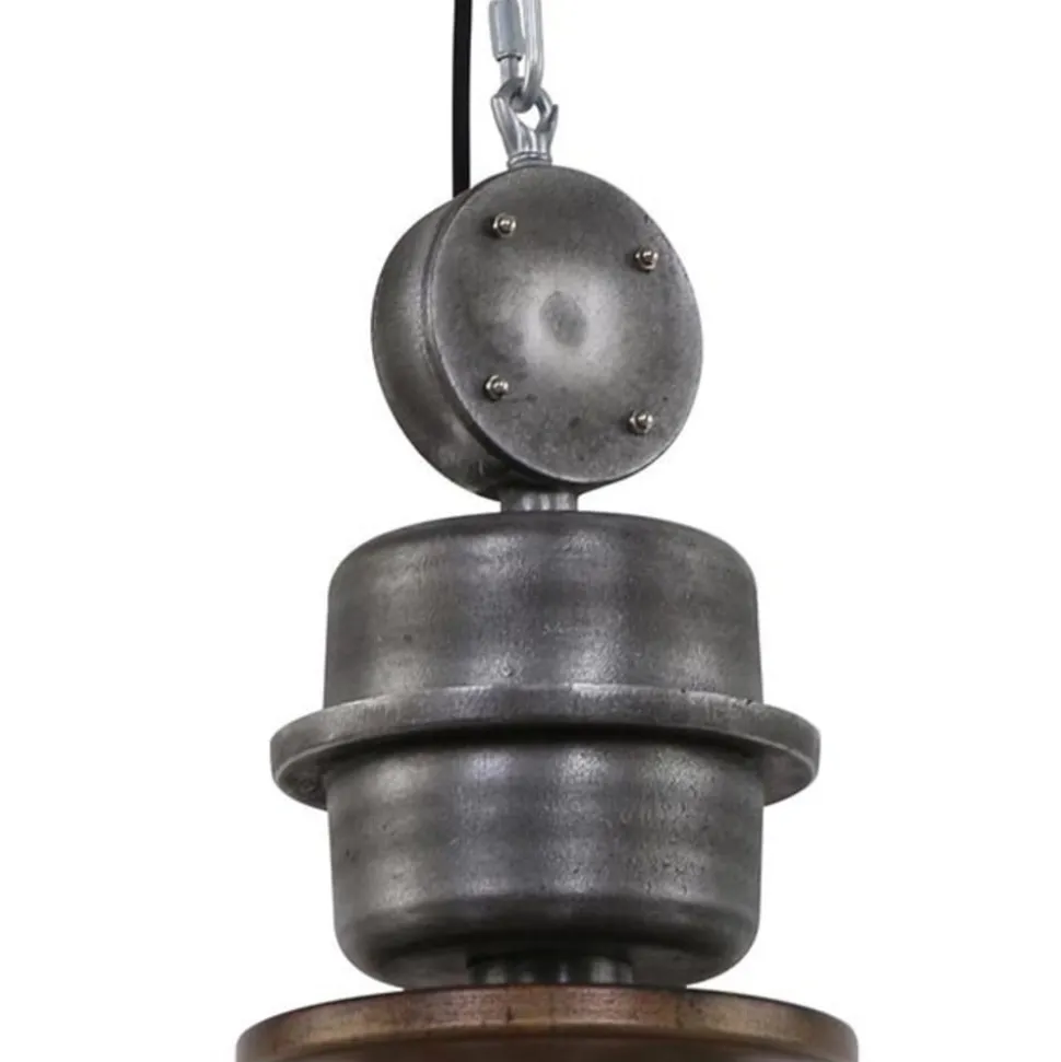 Bruine hanglamp Bikkel XXL in industrieel ontwerp