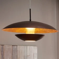Bruin-goud gelakte Nuvano hanglamp
