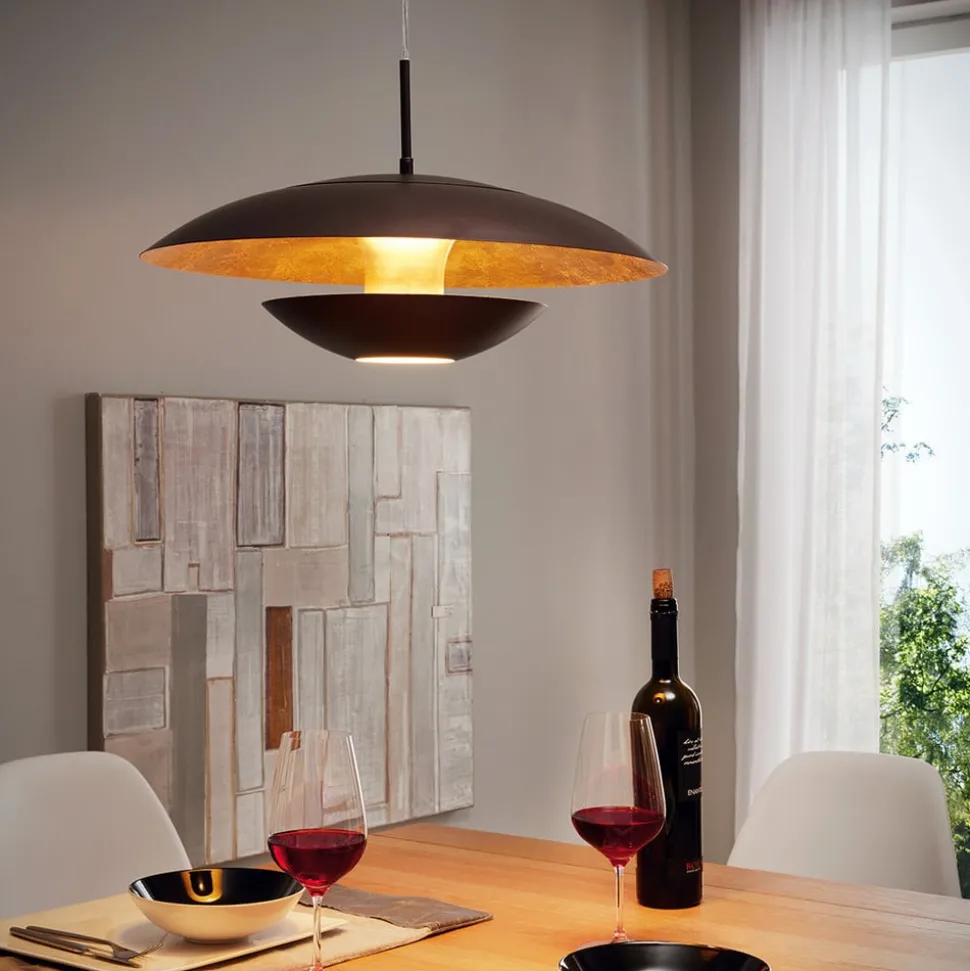 Bruin-goud gelakte Nuvano hanglamp