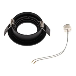 BRUMBERG 0063 plafond inbouwspot, rond, zwart