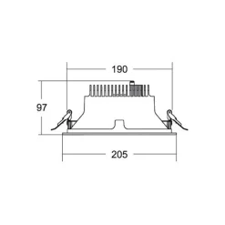 BRUMBERG Apollo Maxi, 3.500 K, wit, glad, rond, DALI