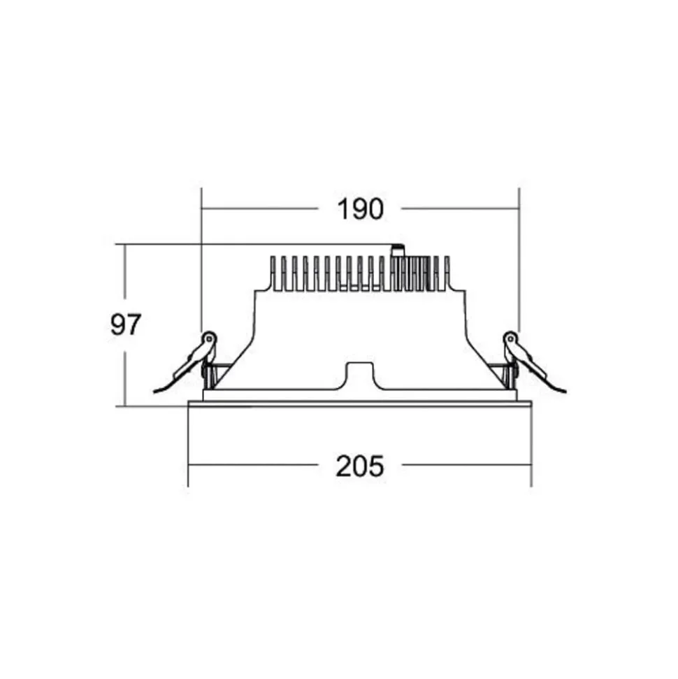 BRUMBERG Apollo Maxi, 3.500 K, wit, glad, rond, DALI