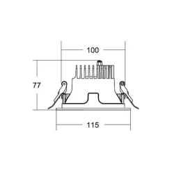 BRUMBERG Apollo Mini, facet geslepen, rond, 3.000 K, wit