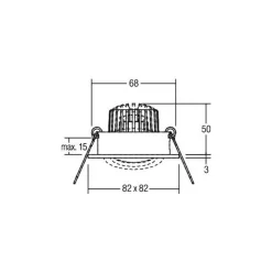 BRUMBERG BB19 dim2wam RC aansluitbox mat zwart