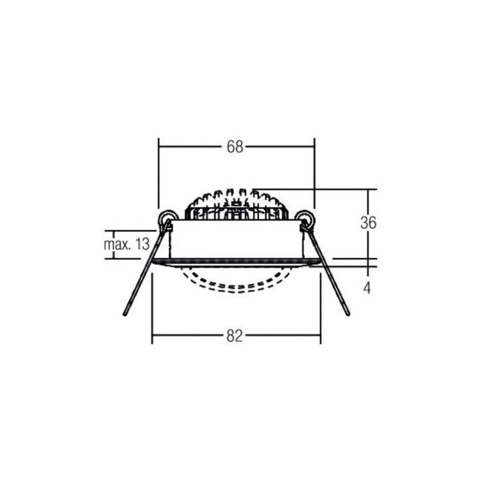 BRUMBERG BB03 inbouw RC driver hoekig nikkel mat