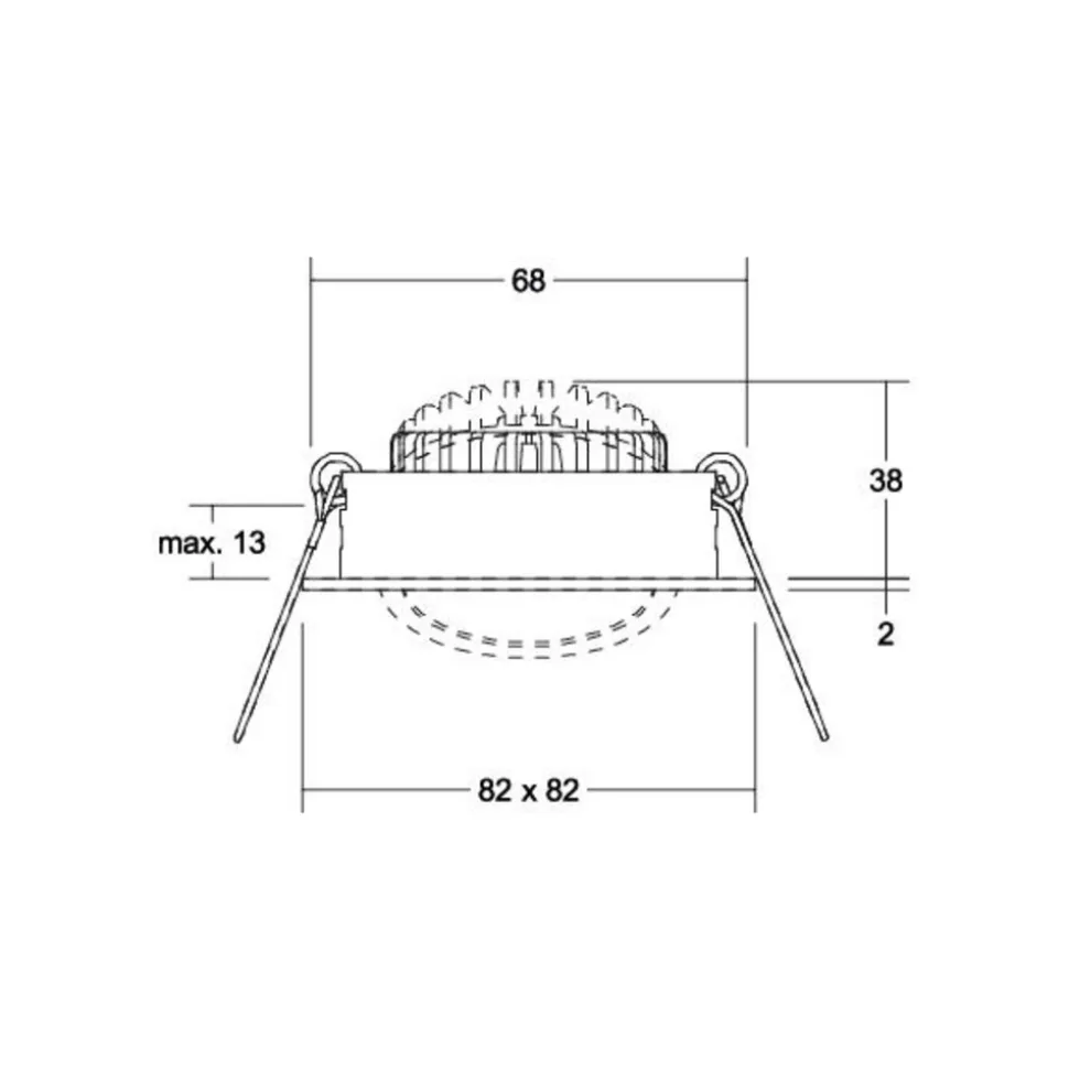 BRUMBERG BB05 inbouwspot niet dimbaar mat nikkel