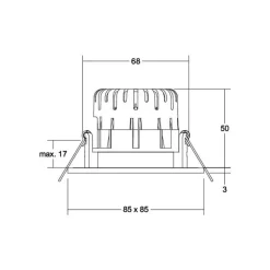 BRUMBERG BB21 IP65 inbouw RC driver rond zwart