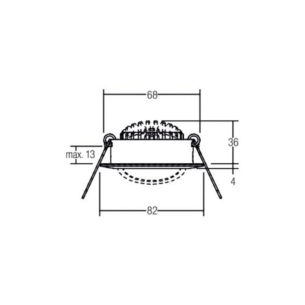 BRUMBERG BB03 LED inbouwspot, aan/uit aansluitdoos chroom
