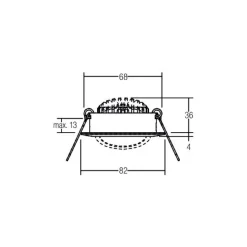 BRUMBERG BB03 LED inbouwspot aan/uit aansluitdoos structuur wit