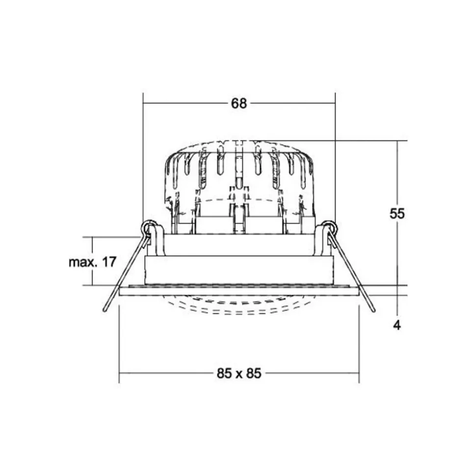 BRUMBERG BB25 LED spot IP65 aan/uit aansluitdoos mat nikkel