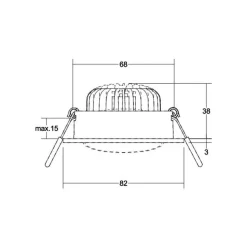 BRUMBERG BB35 RC driver ronde aansluitdoos structuur zwart