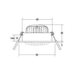 BRUMBERG BB34 RC driver ronde aansluitdoos structuur zwart