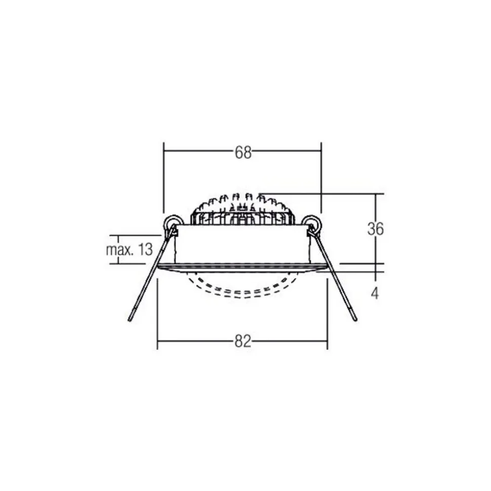 BRUMBERG BB03 Spot rond dimbaar RC aansluitdoos 3-delig nikkel
