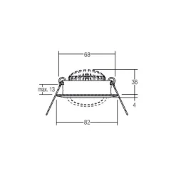 BRUMBERG BB03 Spot ronde dimbare RC aansluitdoos, 3-delig structuur wit