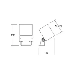BRUMBERG Blokk LED opbouwspot voor buiten 7x7cm