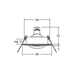 BRUMBERG Breena-R inbouw GX5.3 rond chroom mat