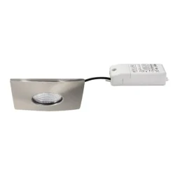 BRUMBERG Chooose LED inbouwdownlight hoekig nikkel