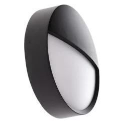 BRUMBERG Eye LED buitenwandlamp, half, zwart