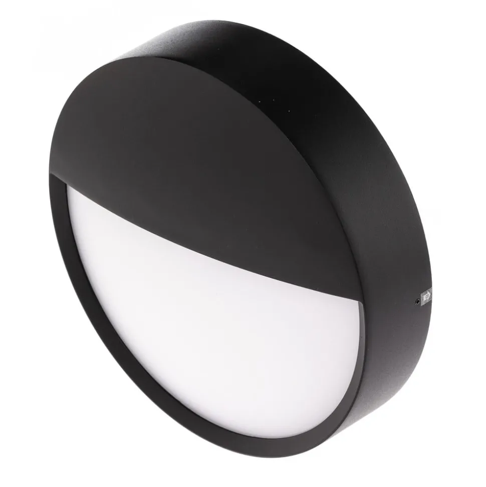 BRUMBERG Eye LED buitenwandlamp, half, zwart