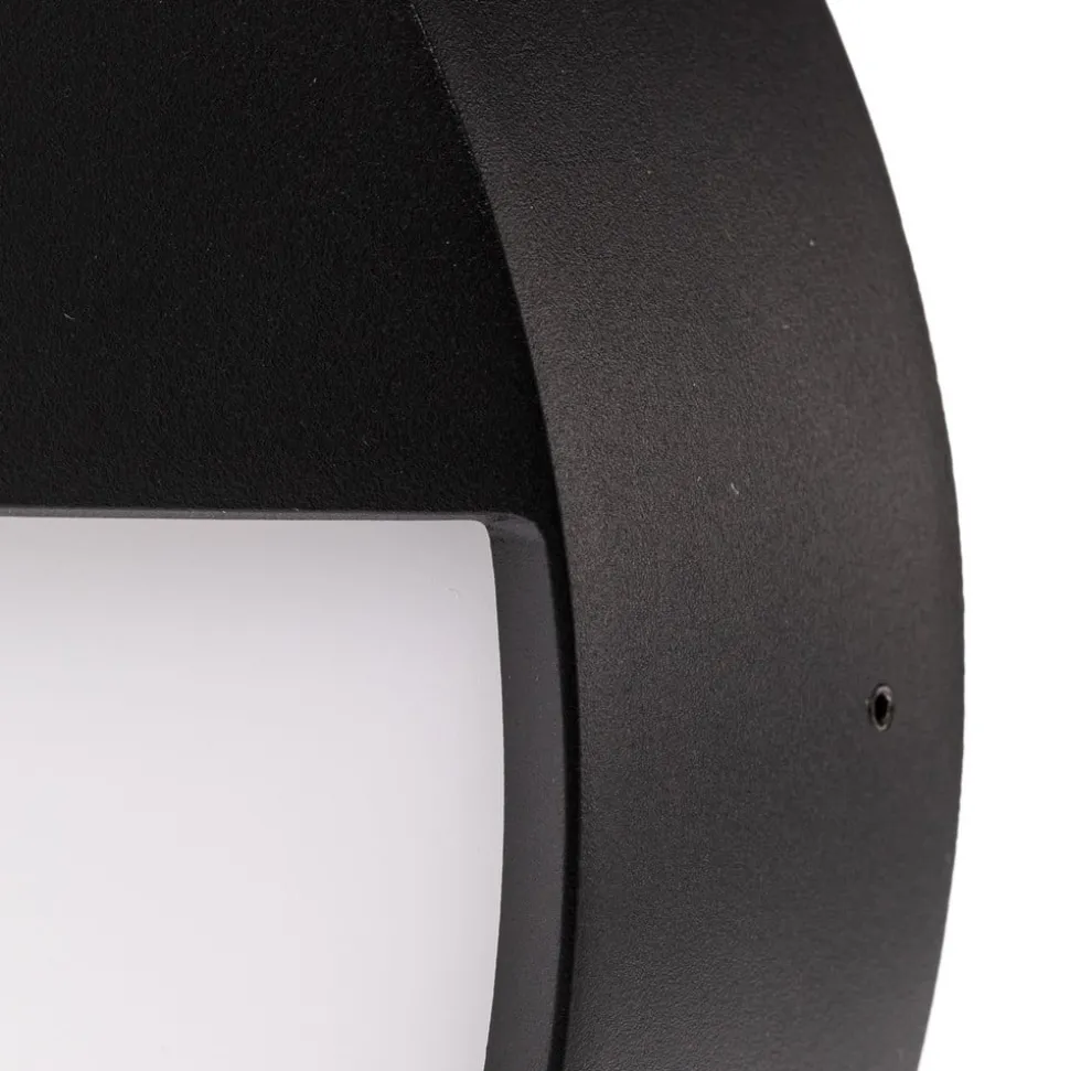 BRUMBERG Eye LED buitenwandlamp, half, zwart