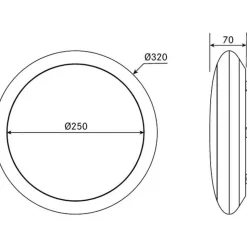 BRUMBERG Gavan LED plafondlamp, IP65, wit Ø32cm