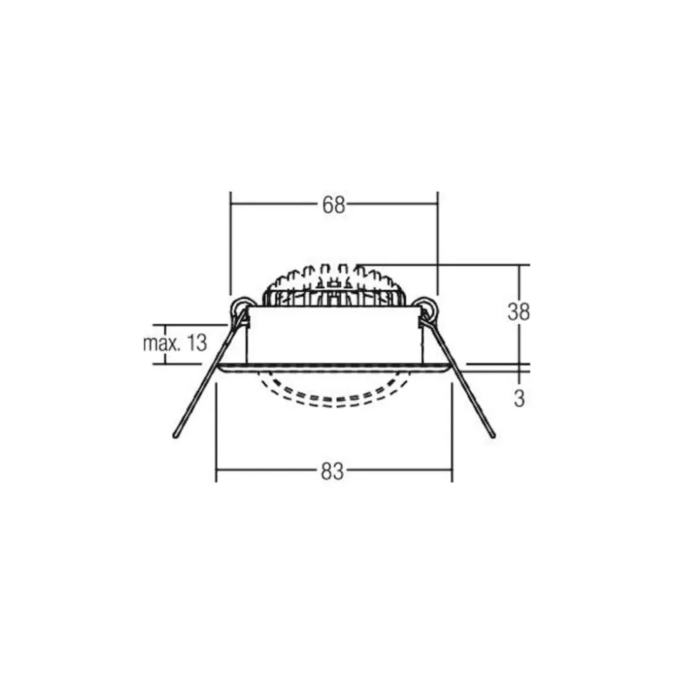 BRUMBERG inbouwspot BB09, aan/uit, wit