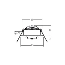 BRUMBERG inbouwspot BB09, RC, aansluitdoos, wit