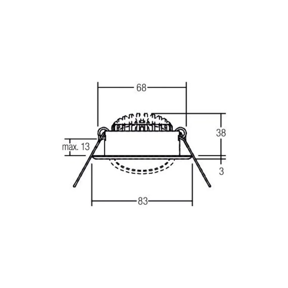 BRUMBERG inbouwspot BB09, RC, aansluitdoos, roestvrij staal