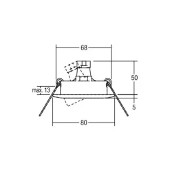 BRUMBERG Inbouwspot draaibaar wit