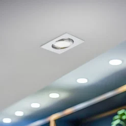 BRUMBERG inbouwspot IP65 hoekig schakelbaar chroom