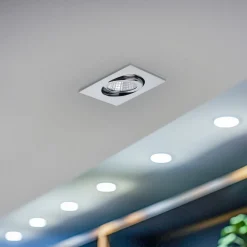 BRUMBERG inbouwspot IP65 hoekig schakelbaar chroom