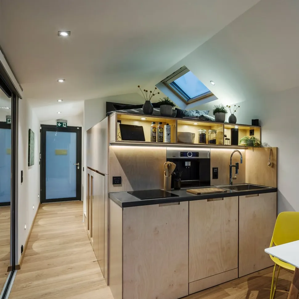 BRUMBERG inbouwspot IP65 hoekig schakelbaar chroom