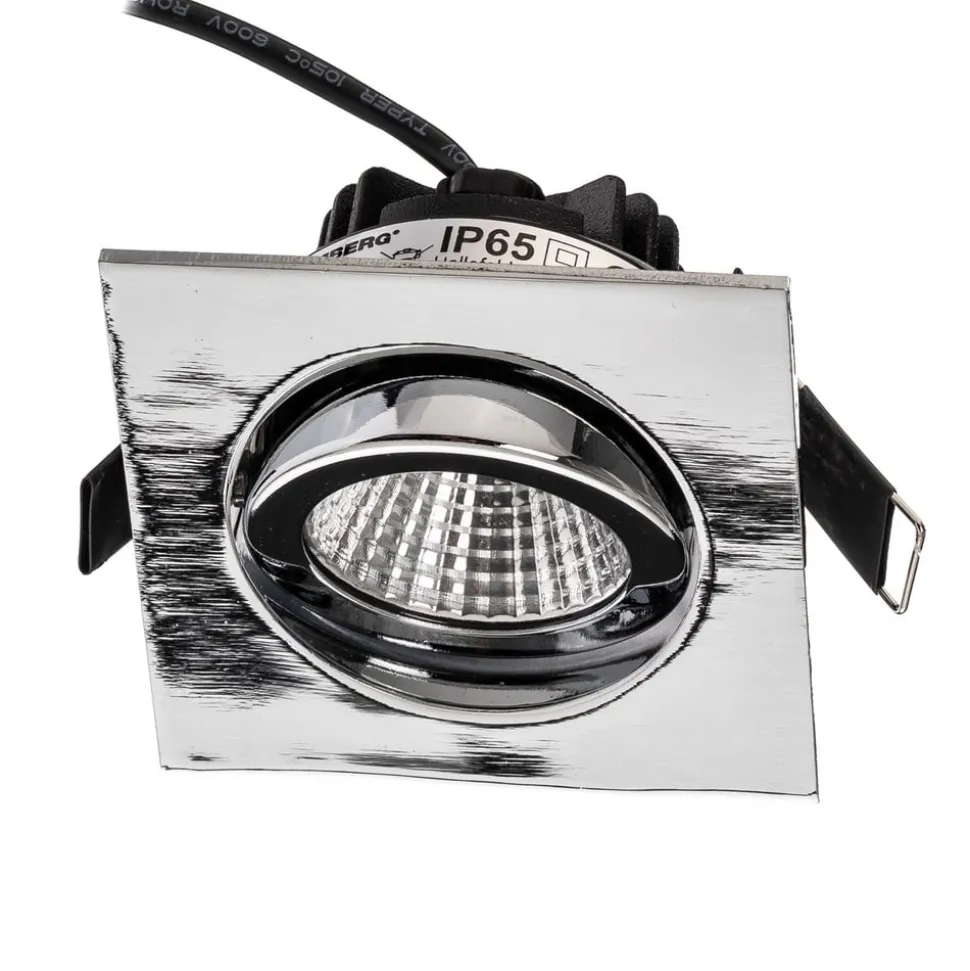 BRUMBERG inbouwspot IP65 hoekig schakelbaar chroom