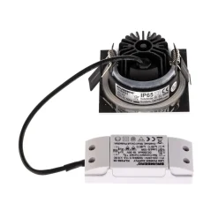 BRUMBERG inbouwspot IP65 hoekig schakelbaar chroom