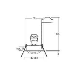 BRUMBERG inbouwspot Tirrel-S, GU10 fitting, chroom