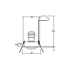 BRUMBERG inbouwspot Tirrel-R, GU10 fitting, mat zwart